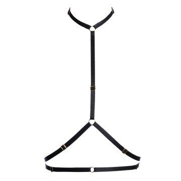 Natalia Adjustable Black Stretch Harness