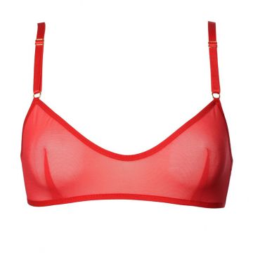 Natalia Sheer Red Lingerie Bralette