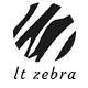 Black Garter Belt with White Zebra Print